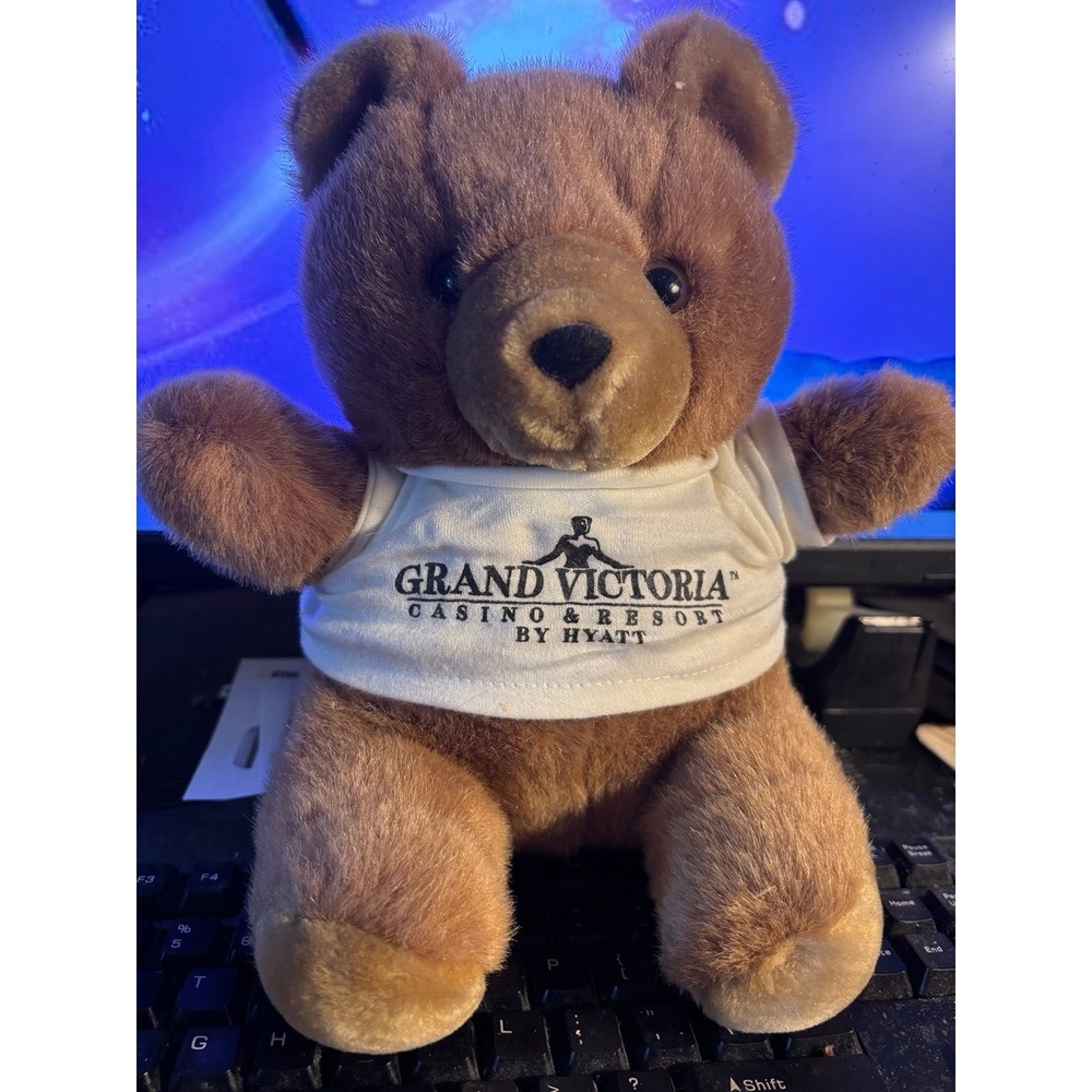 Rare it's all Greek to me PLUSH TEDDY BEAR Grand Victoria casino Stuffed Animal